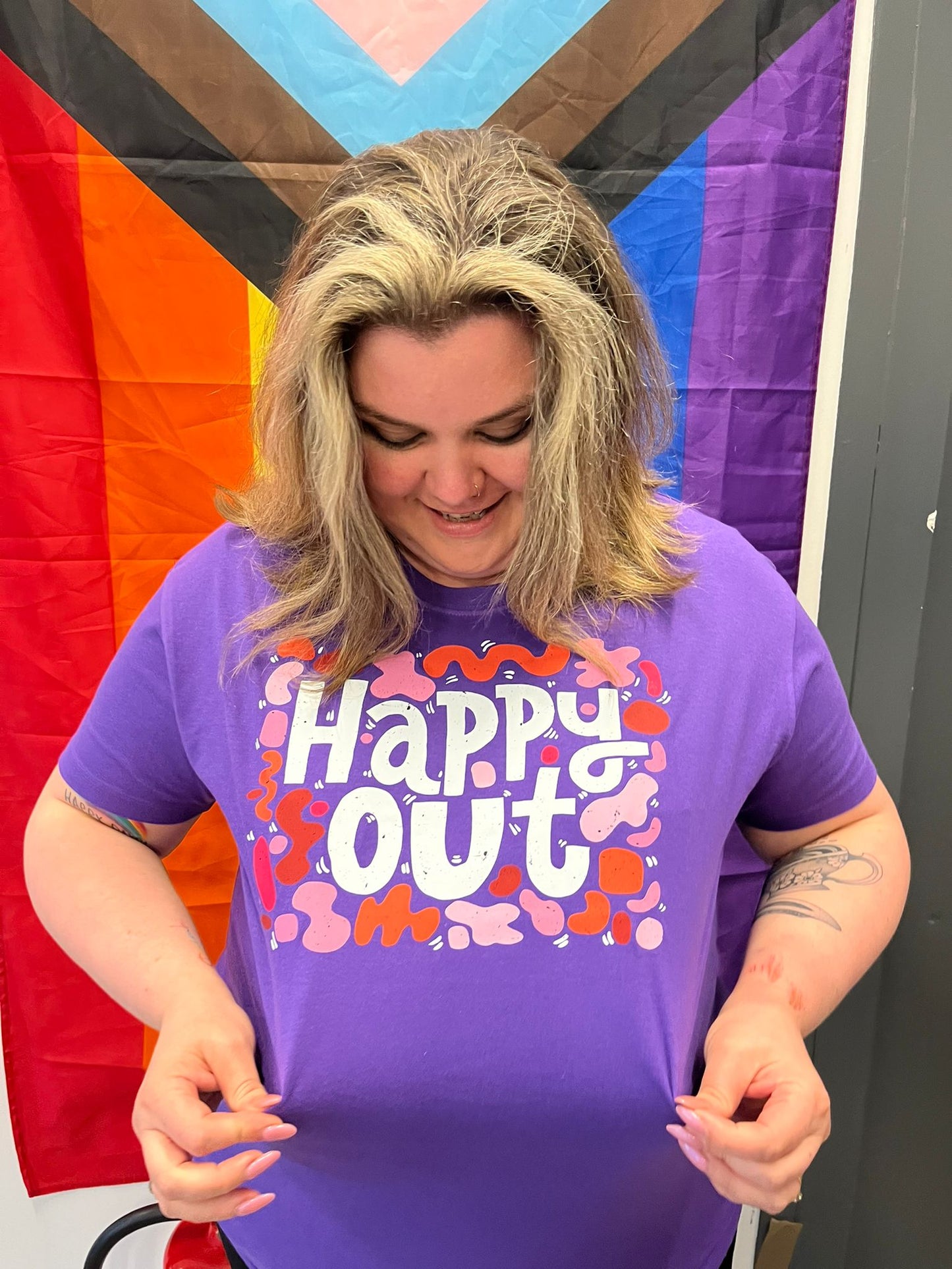 Happy OUT Pink T-Shirt