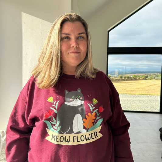 Meow Flower Sweater