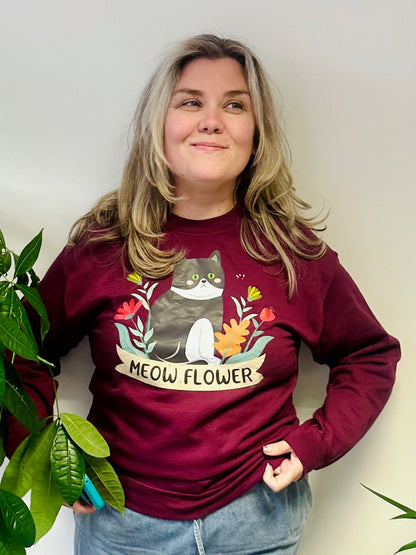 Meow Flower Sweater