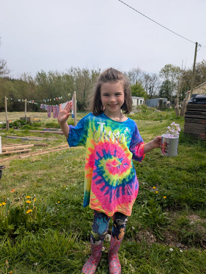 Tie Dye T-Shirt NEON (personalise)