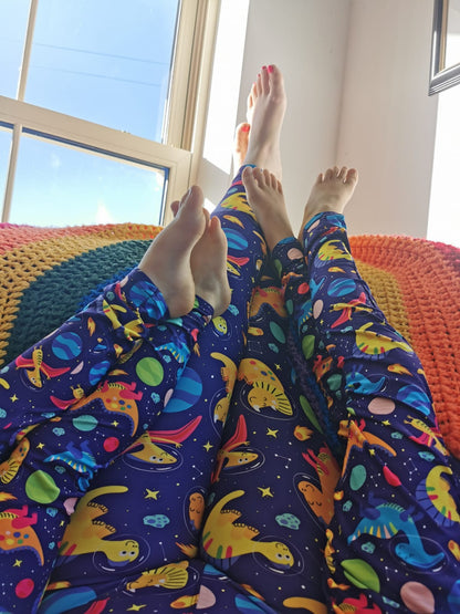 Yoga-Sauraus in Orbit Yoga Leggings - Kids and Adults