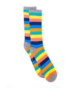 Polly and Andy Rainbow-Stripe Ankle Socks.